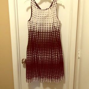 Zip back polka dot dress